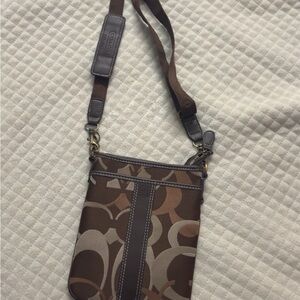 Coach Signature Brown Messenger Bag